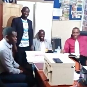 Obed Associates team in a close out meeting at Nyarutete CDC in Isingiro District